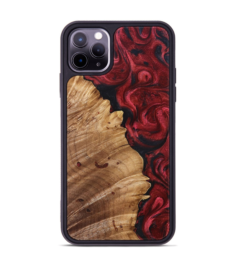 iPhone 11 Pro Max Wood Phone Case - Franco (Red, 827200)
