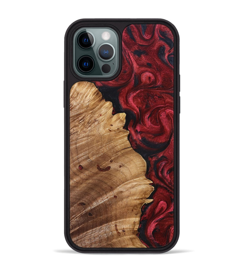 iPhone 12 Pro Max Wood Phone Case - Franco (Red, 827200)