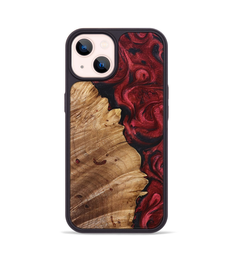 iPhone 14 Wood Phone Case - Franco (Red, 827200)