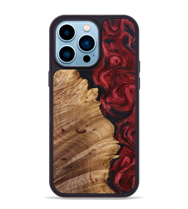 iPhone 14 Pro Max Wood Phone Case - Franco (Red, 827200)