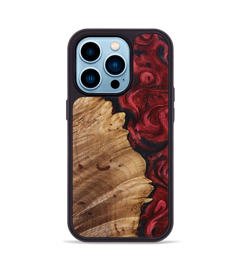 iPhone 14 Pro Wood Phone Case - Franco (Red, 827200)
