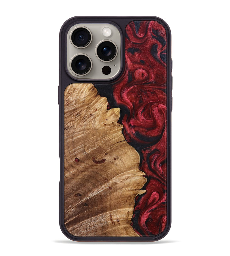 iPhone 16 Pro Max Wood Phone Case - Franco (Red, 827200)