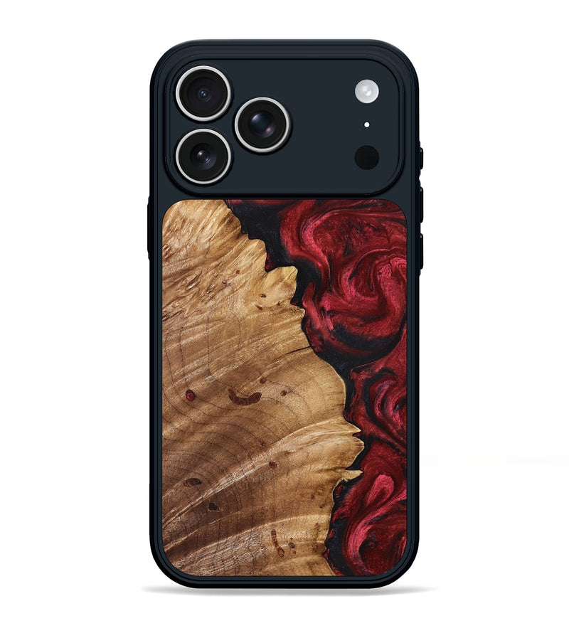 iPhone 17 Pro Max Wood Phone Case - Franco (Red, 827200)