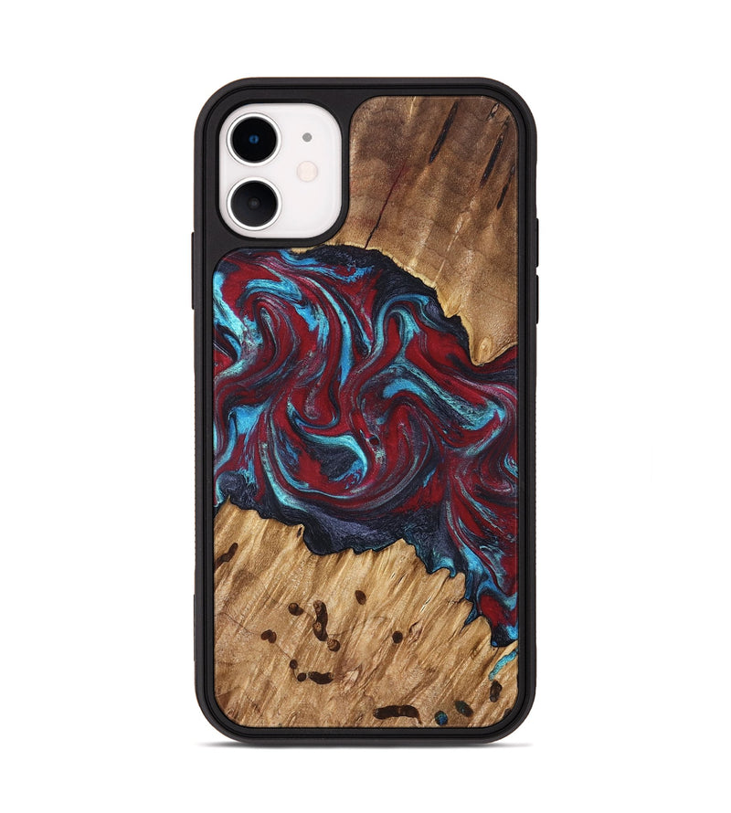 iPhone 11 Wood Phone Case - Sanaa (Red, 827201)