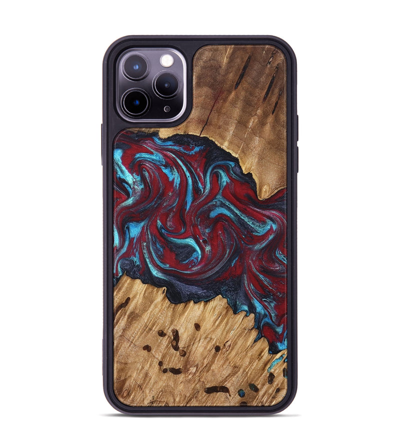 iPhone 11 Pro Max Wood Phone Case - Sanaa (Red, 827201)