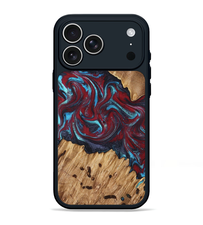 iPhone 17 Pro Max Wood Phone Case - Sanaa (Red, 827201)