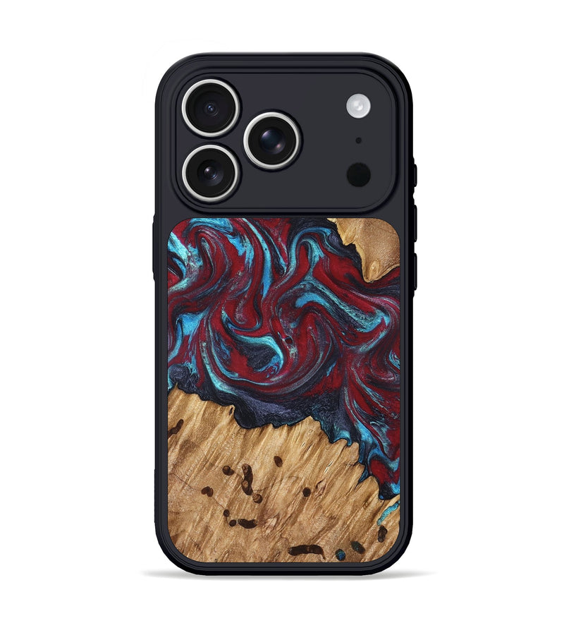 iPhone 17 Pro Wood Phone Case - Sanaa (Red, 827201)