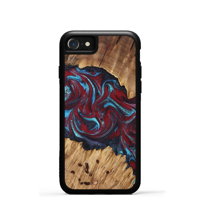 iPhone SE Wood Phone Case - Sanaa (Red, 827201)
