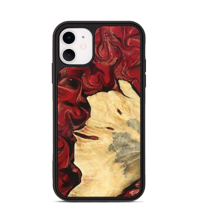 iPhone 11 Wood Phone Case - Josiah (Red, 827202)