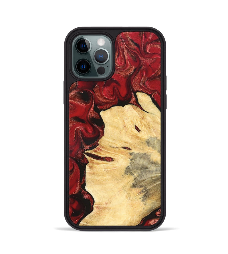 iPhone 12 Pro Wood Phone Case - Josiah (Red, 827202)