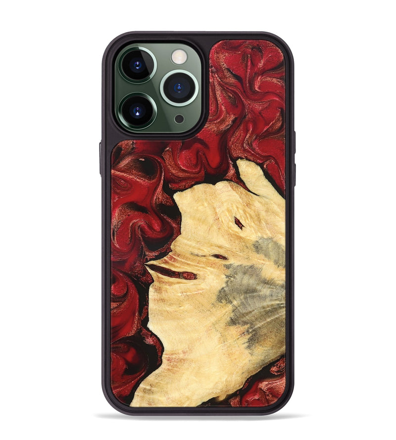 iPhone 13 Pro Max Wood Phone Case - Josiah (Red, 827202)