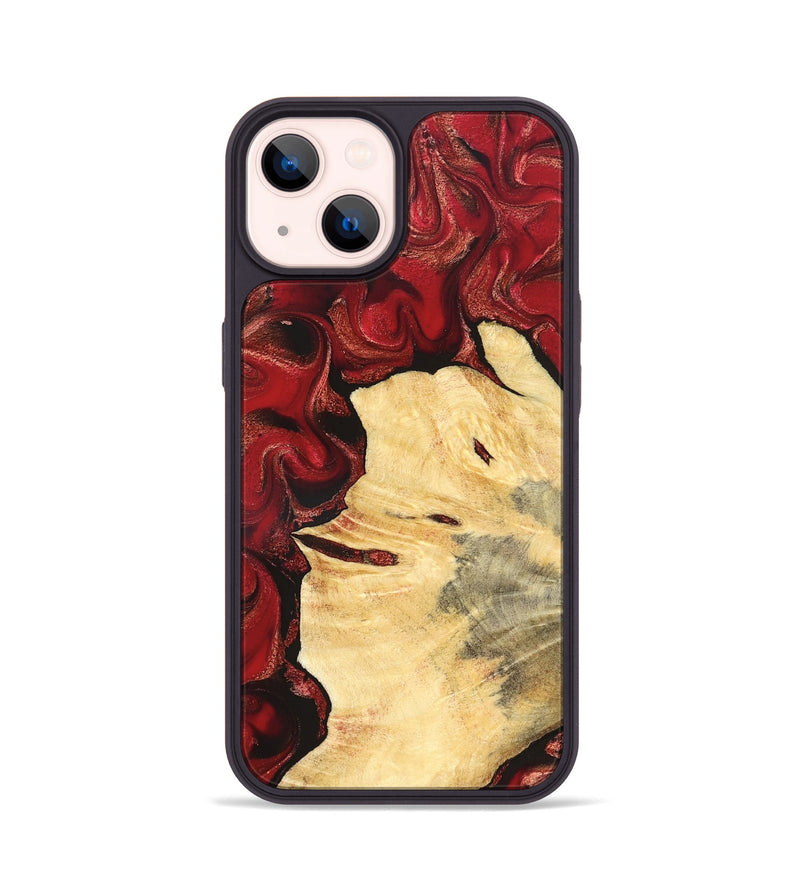 iPhone 14 Wood Phone Case - Josiah (Red, 827202)