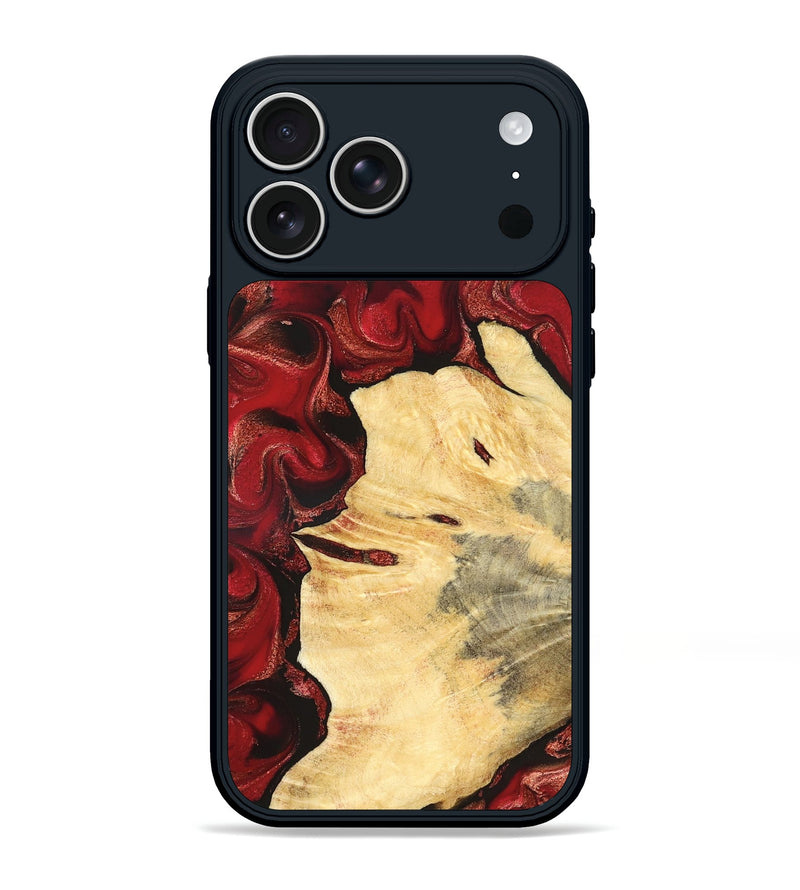 iPhone 17 Pro Max Wood Phone Case - Josiah (Red, 827202)