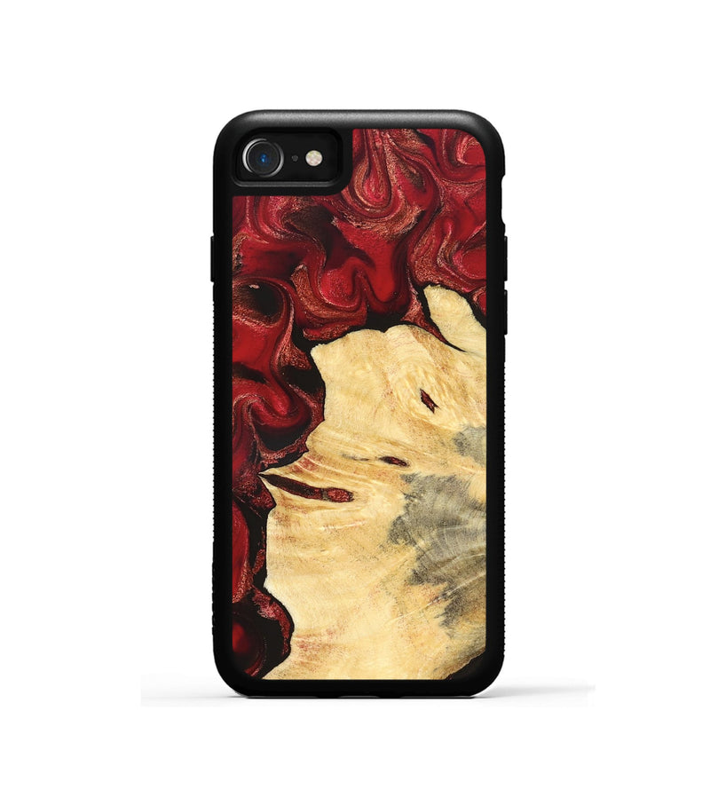 iPhone SE Wood Phone Case - Josiah (Red, 827202)