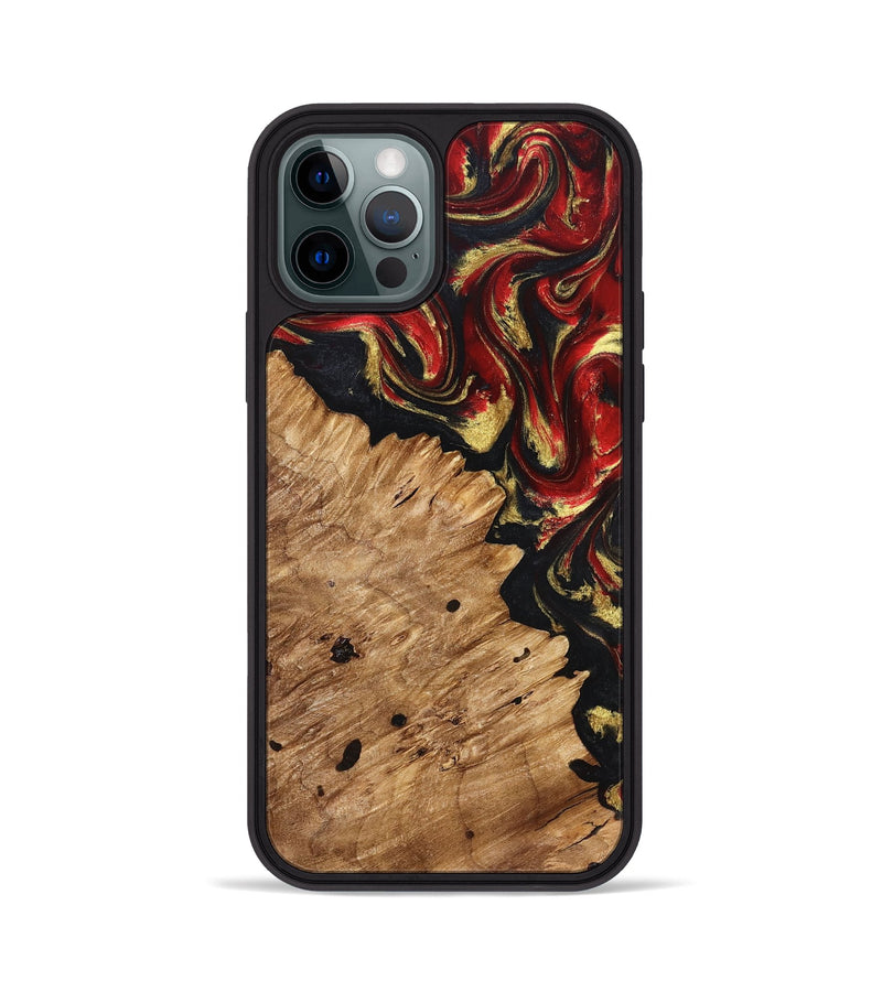 iPhone 12 Pro Wood Phone Case - Betty (Red, 827203)
