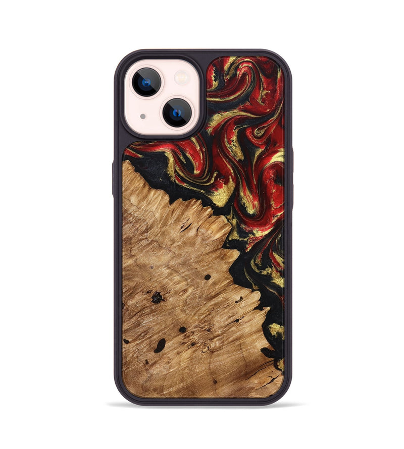 iPhone 14 Wood Phone Case - Betty (Red, 827203)