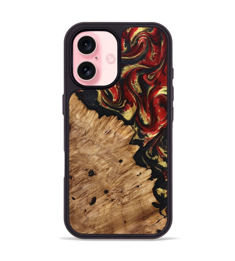 iPhone 16 Wood Phone Case - Betty (Red, 827203)