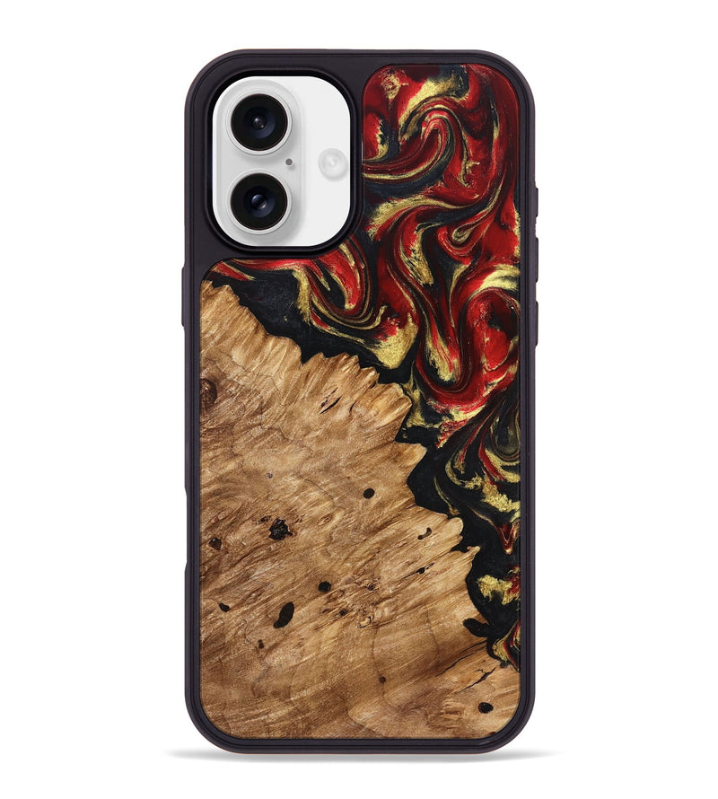 iPhone 16 Plus Wood Phone Case - Betty (Red, 827203)