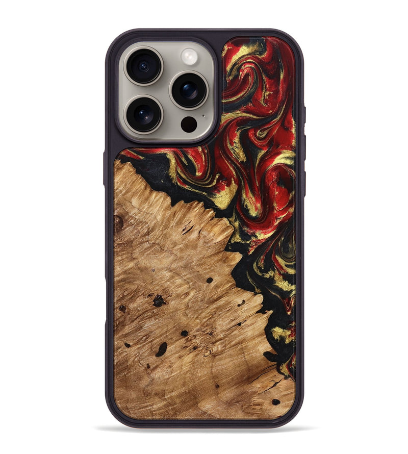 iPhone 16 Pro Max Wood Phone Case - Betty (Red, 827203)