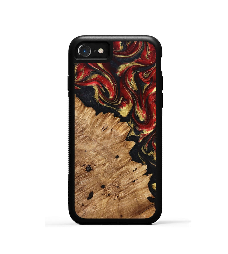 iPhone SE Wood Phone Case - Betty (Red, 827203)