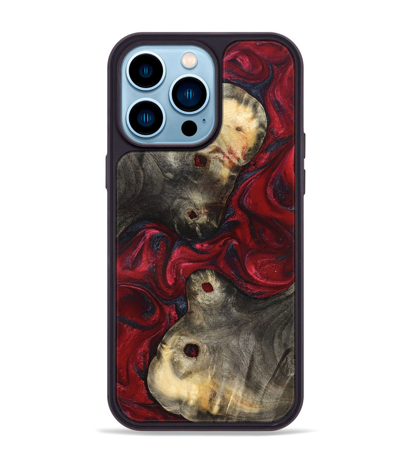iPhone 14 Pro Max Wood Phone Case - Annie (Red, 827204)