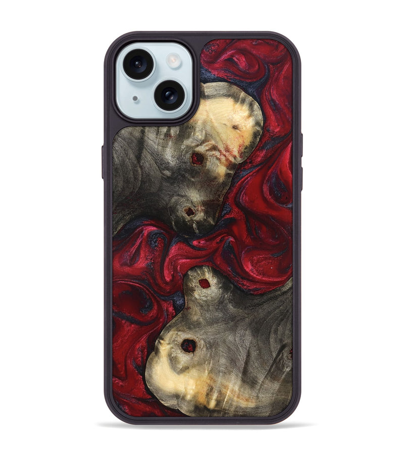 iPhone 15 Plus Wood Phone Case - Annie (Red, 827204)
