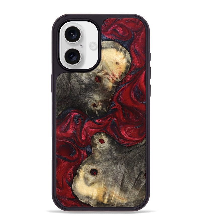 iPhone 16 Plus Wood Phone Case - Annie (Red, 827204)