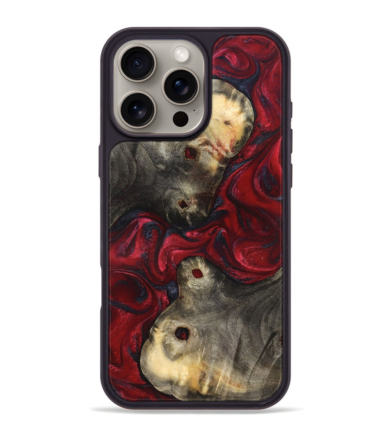 iPhone 16 Pro Max Wood Phone Case - Annie (Red, 827204)