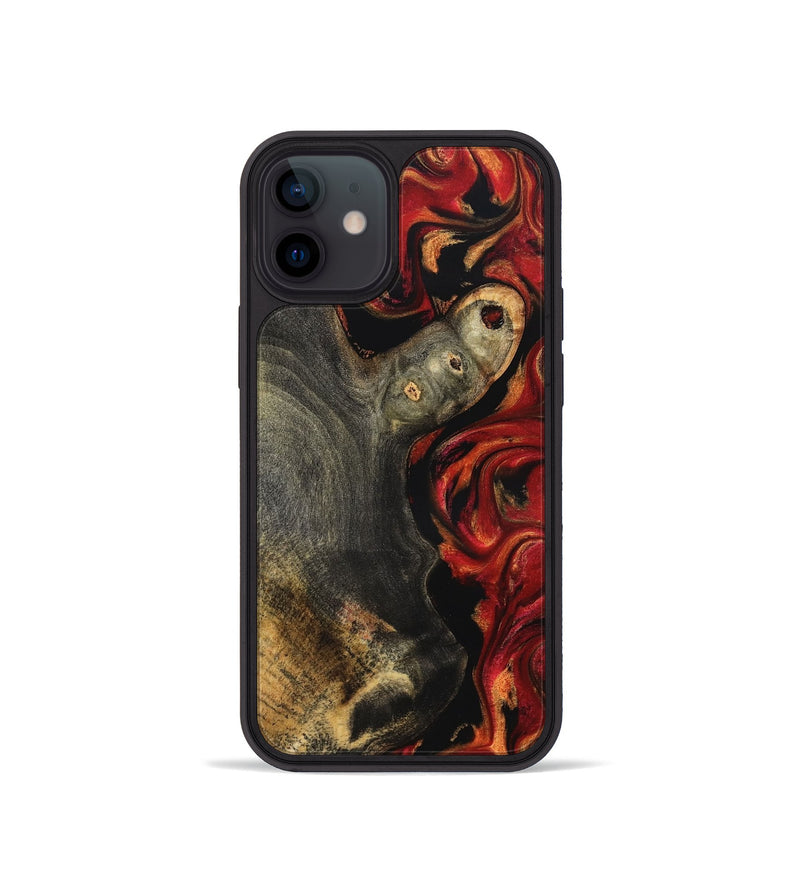 iPhone 12 mini Wood Phone Case - Gia (Red, 827206)