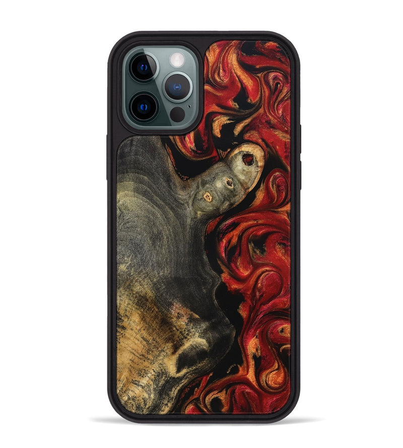 iPhone 12 Pro Max Wood Phone Case - Gia (Red, 827206)