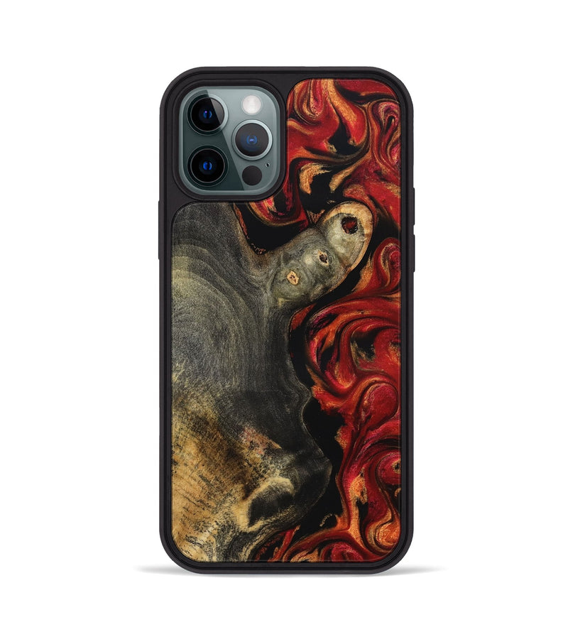 iPhone 12 Pro Wood Phone Case - Gia (Red, 827206)
