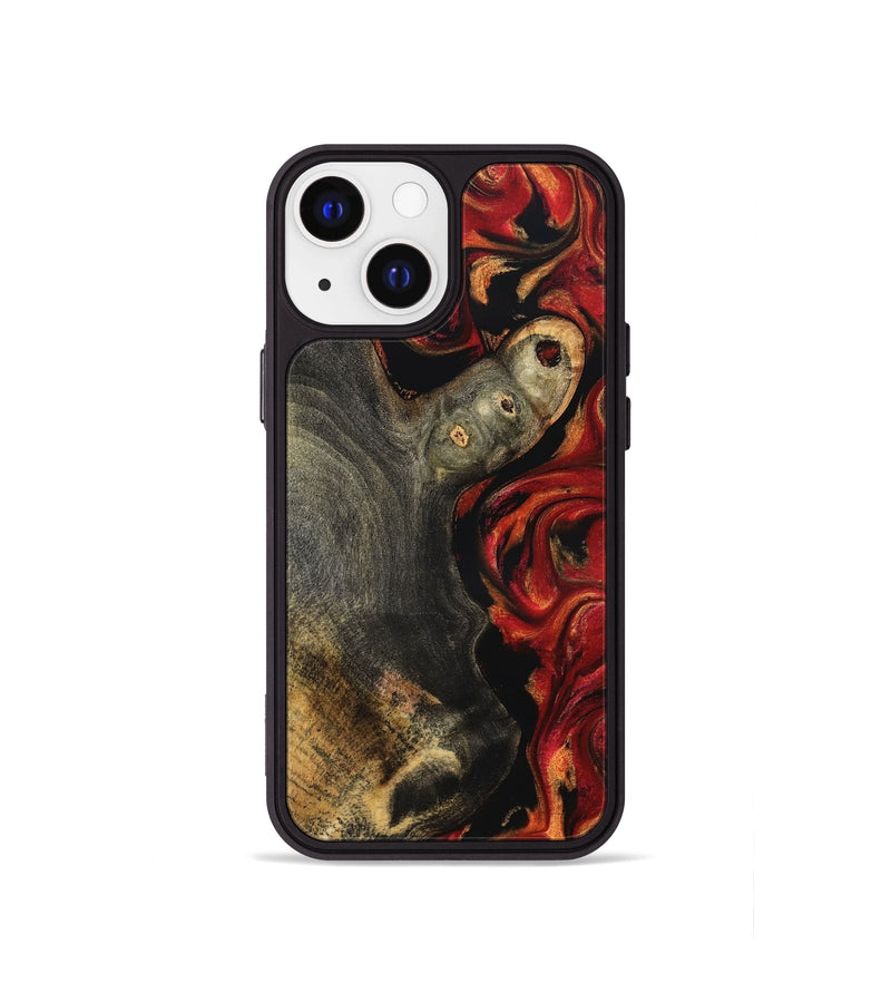 iPhone 13 mini Wood Phone Case - Gia (Red, 827206)