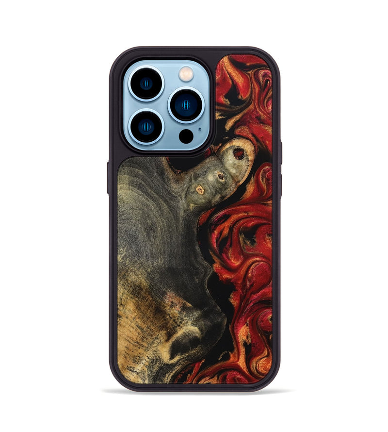 iPhone 14 Pro Wood Phone Case - Gia (Red, 827206)