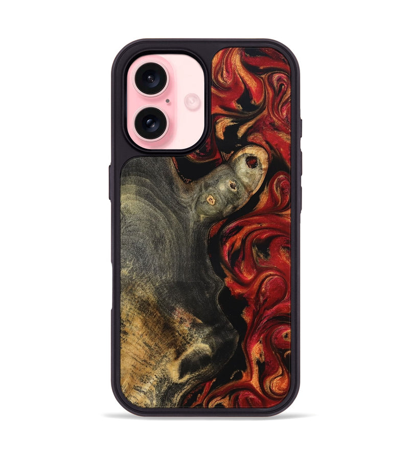 iPhone 16 Wood Phone Case - Gia (Red, 827206)