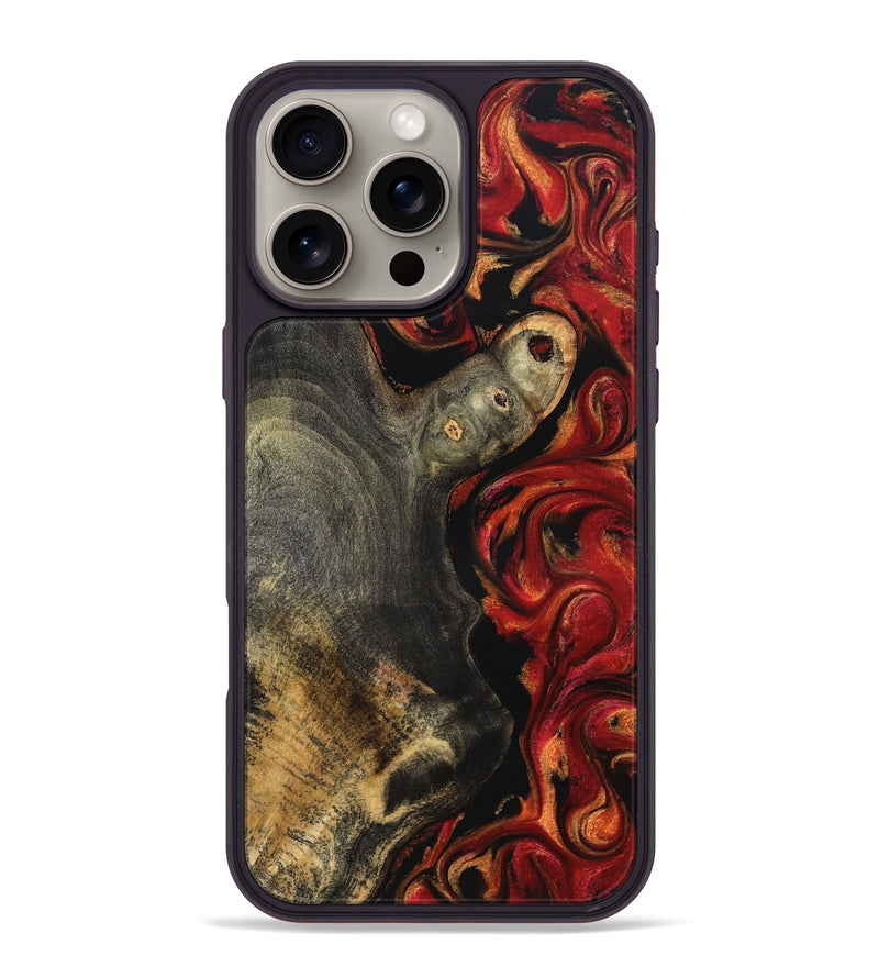 iPhone 16 Pro Max Wood Phone Case - Gia (Red, 827206)