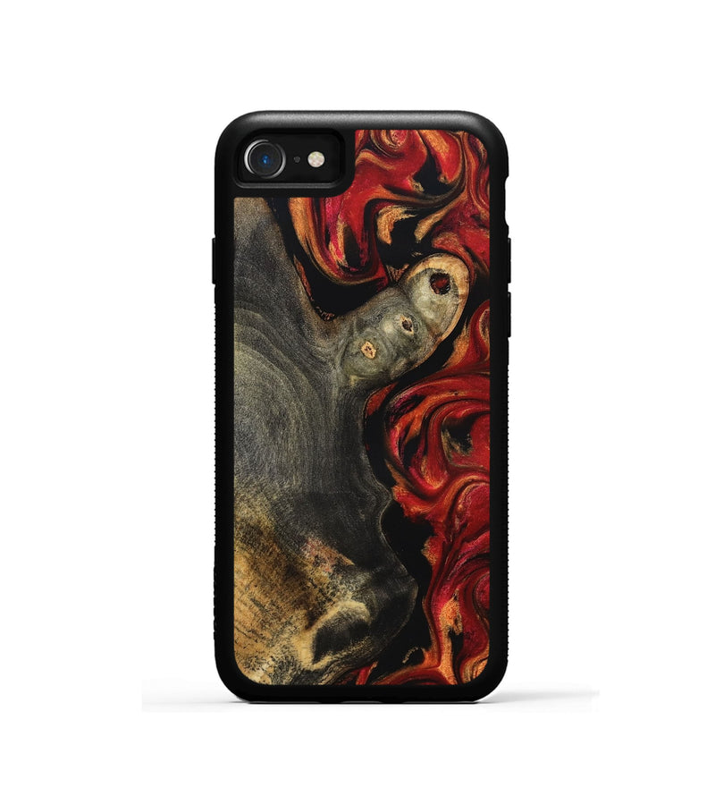 iPhone SE Wood Phone Case - Gia (Red, 827206)