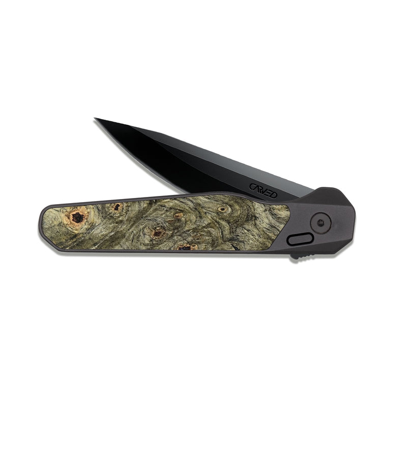EDC Dark Slate Wood Pocket Knife - Tony (Wood Burl, 827210)
