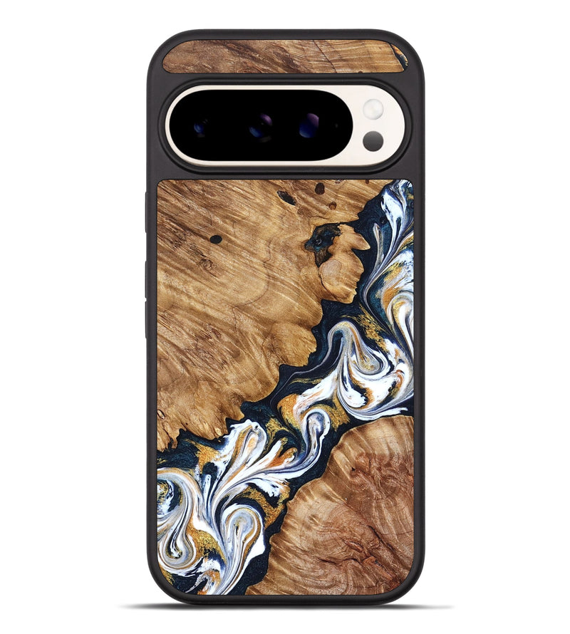 Pixel 9 Pro XL Wood Phone Case - Mindi (Teal & Gold, 827213)