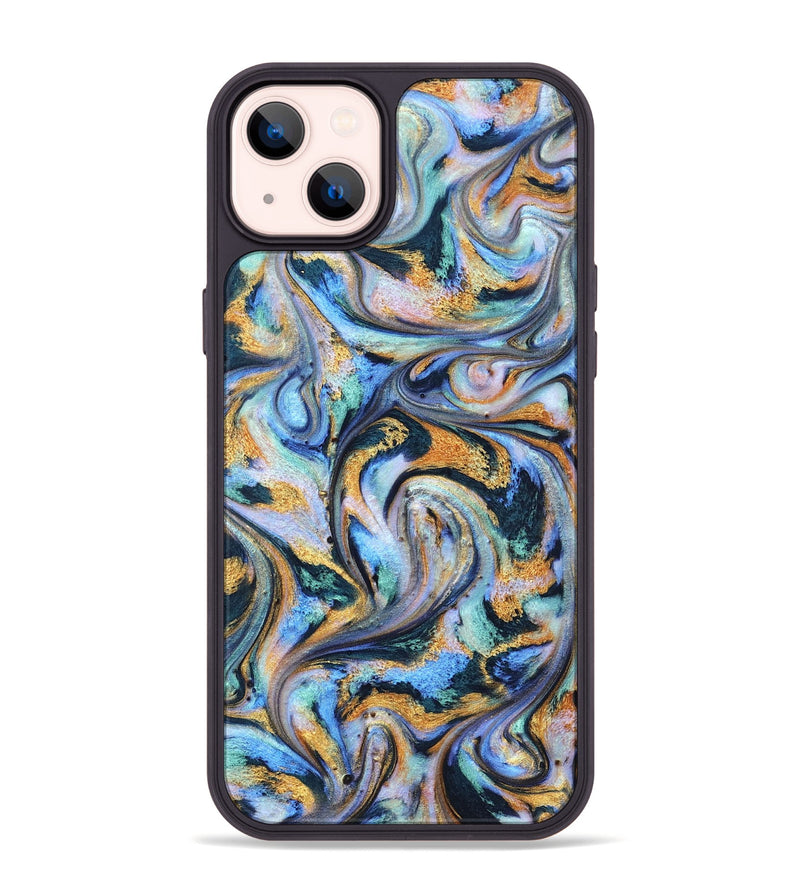 iPhone 14 Plus ResinArt Phone Case - Triston (Teal & Gold, 827214)