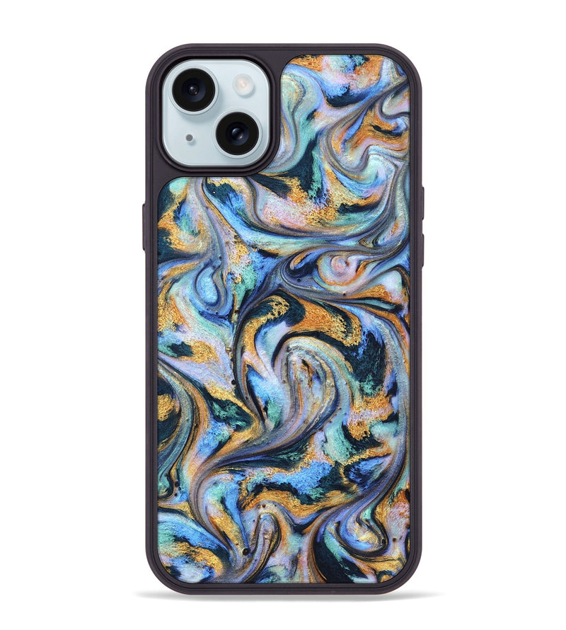 iPhone 15 Plus ResinArt Phone Case - Triston (Teal & Gold, 827214)