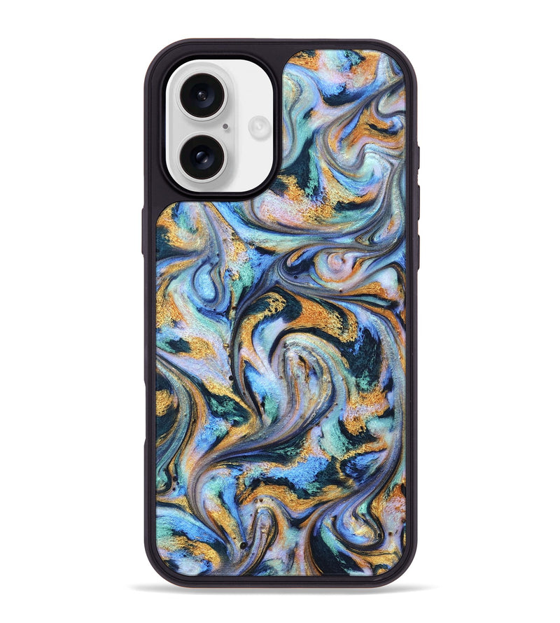 iPhone 16 Plus ResinArt Phone Case - Triston (Teal & Gold, 827214)