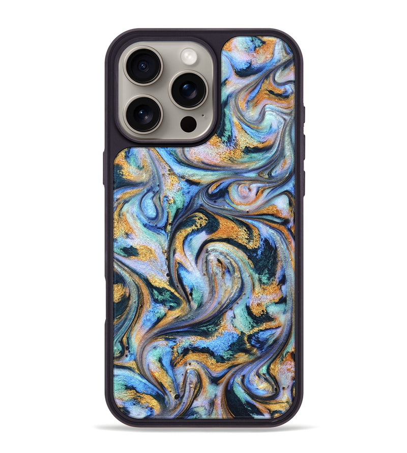 iPhone 16 Pro Max ResinArt Phone Case - Triston (Teal & Gold, 827214)