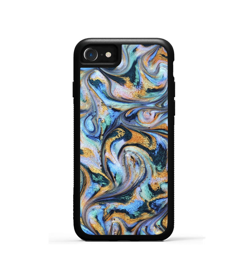 iPhone SE ResinArt Phone Case - Triston (Teal & Gold, 827214)
