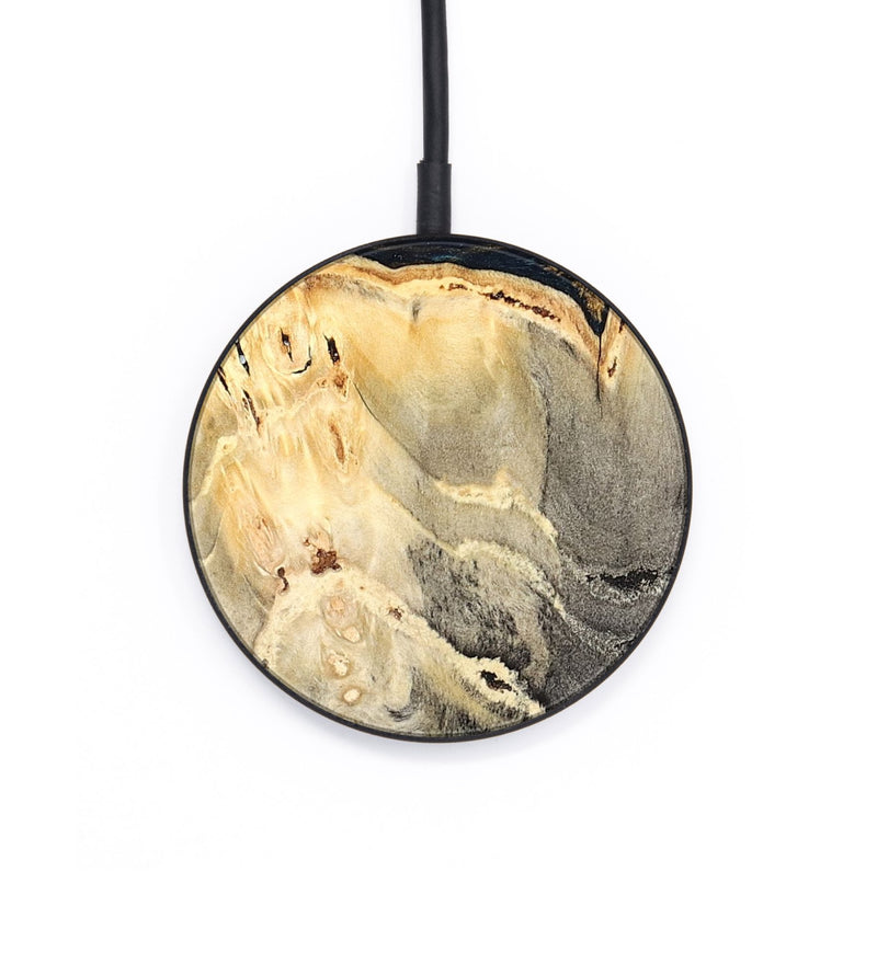Circle Wood Wireless Charger - Miller (Teal & Gold, 827215)
