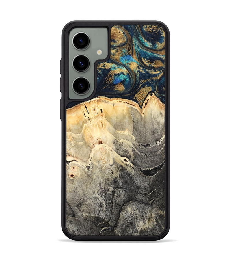 Galaxy S24 Plus Wood Phone Case - Miller (Teal & Gold, 827215)