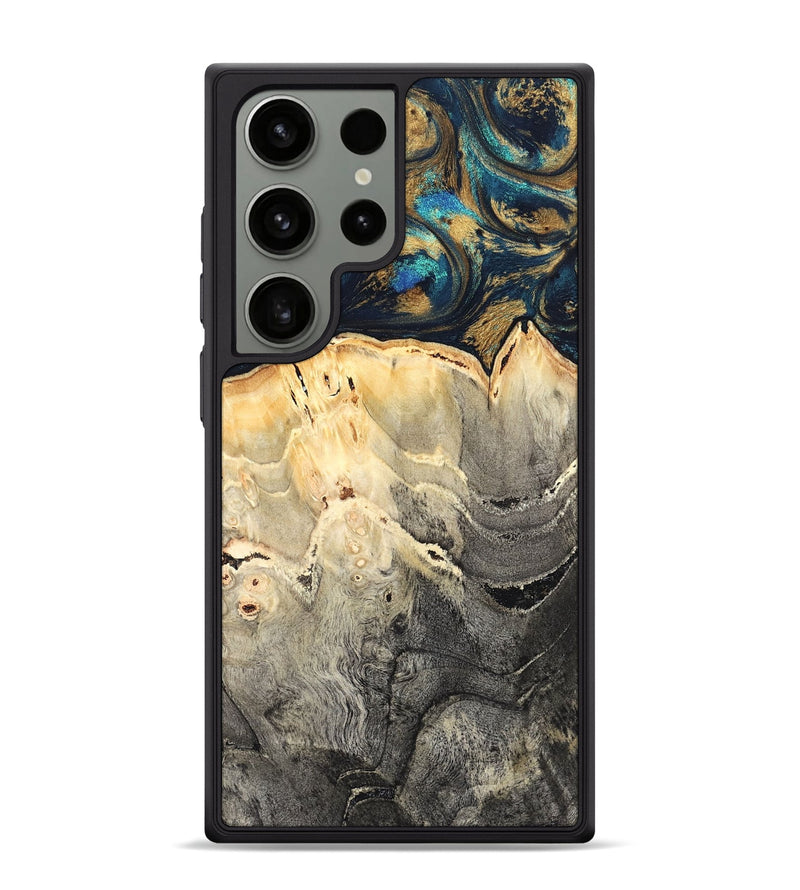 Galaxy S24 Ultra Wood Phone Case - Miller (Teal & Gold, 827215)