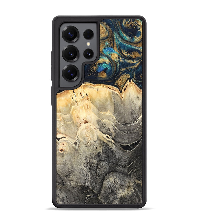 Galaxy S25 Ultra Wood Phone Case - Miller (Teal & Gold, 827215)