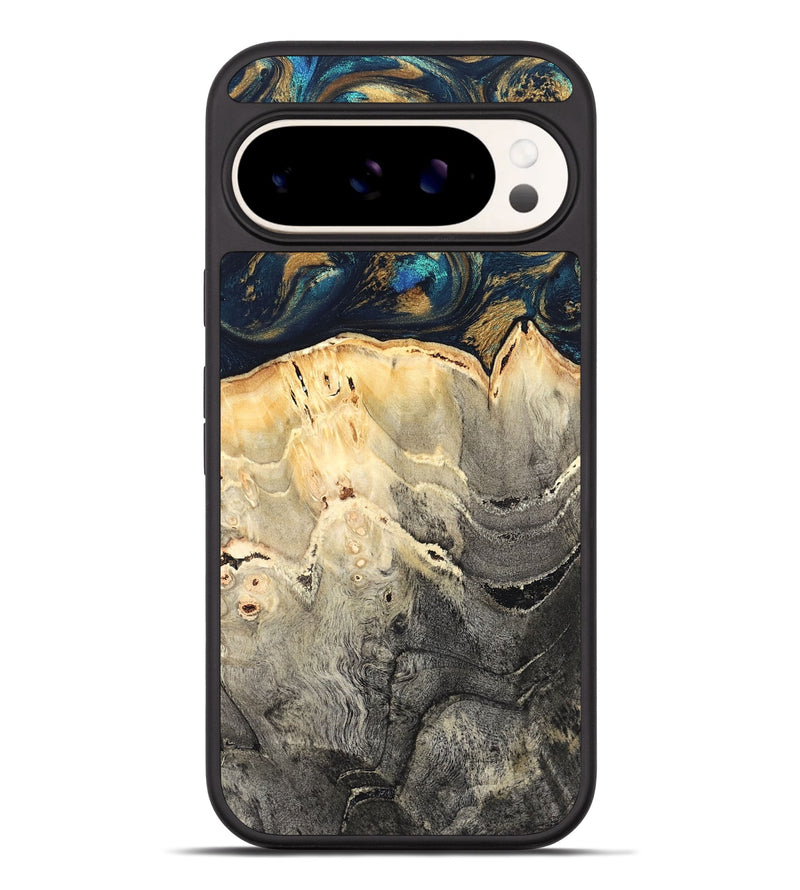 Pixel 9 Pro XL Wood Phone Case - Miller (Teal & Gold, 827215)