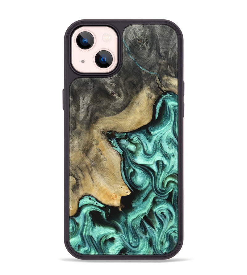 iPhone 14 Plus Wood Phone Case - Chrissy (Green, 827217)