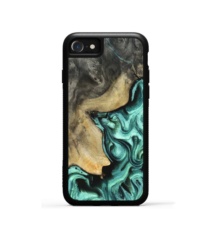 iPhone SE Wood Phone Case - Chrissy (Green, 827217)